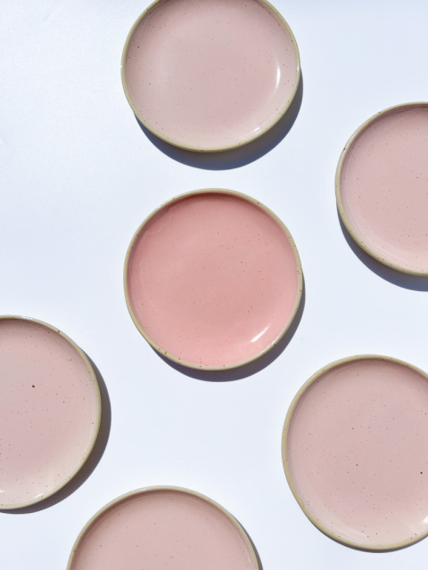 Talerz deserowy WAVE PINK