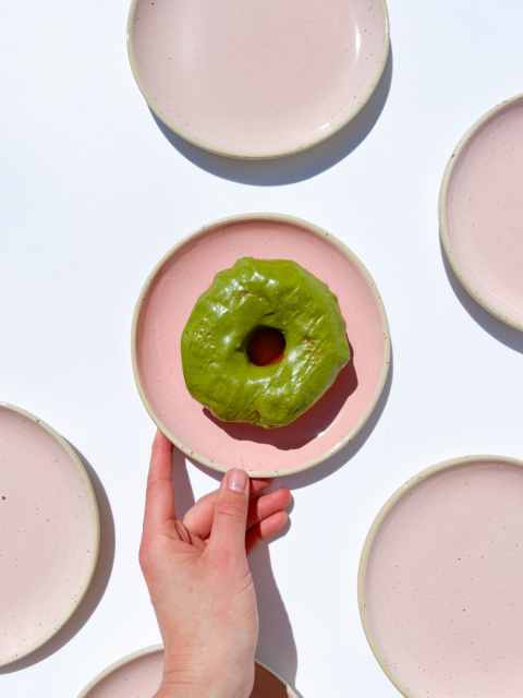 Talerz deserowy WAVE PINK